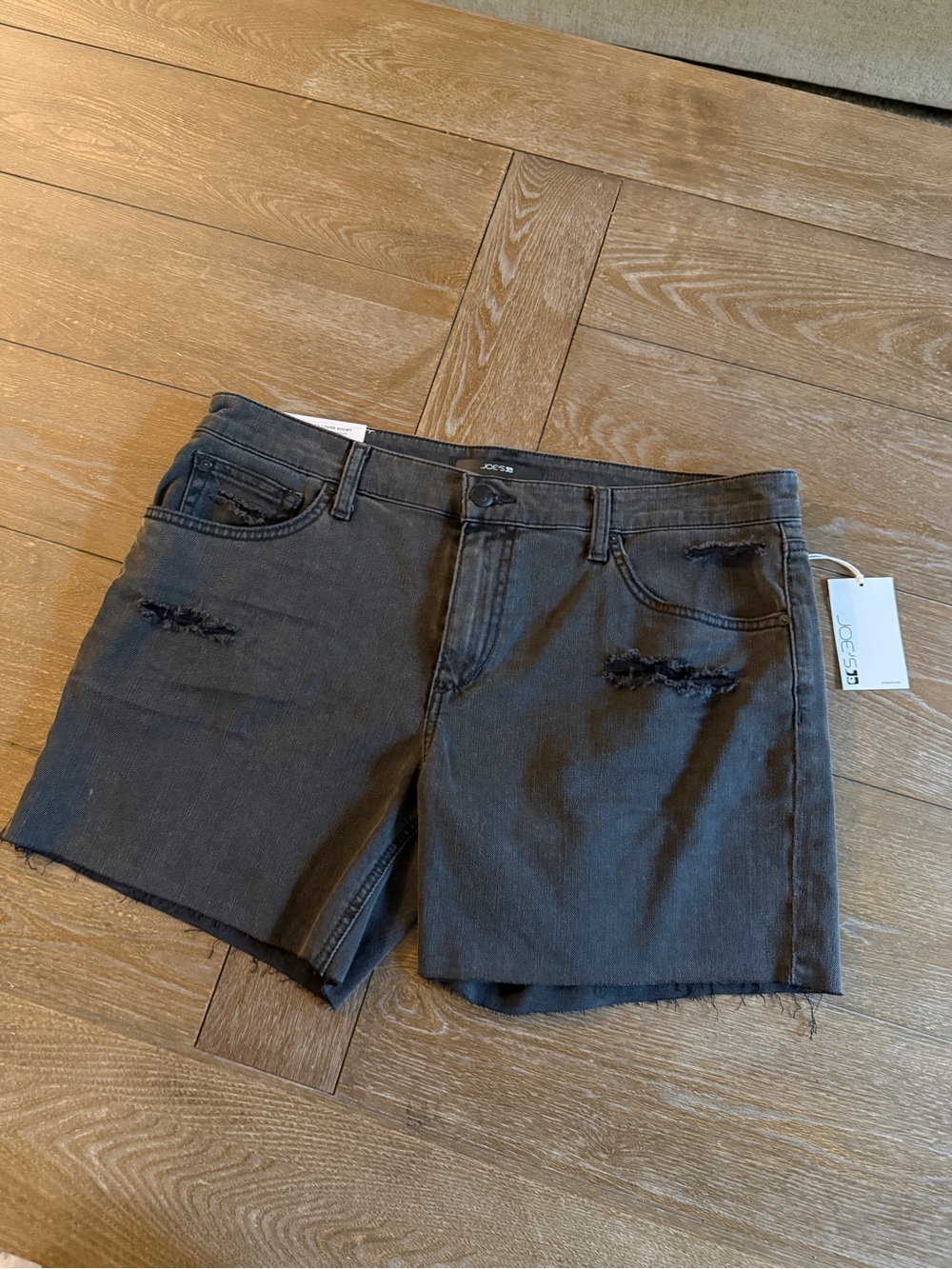 Joe's Jeans Black Distressed Women's Denim Cutoff Shorts NWT